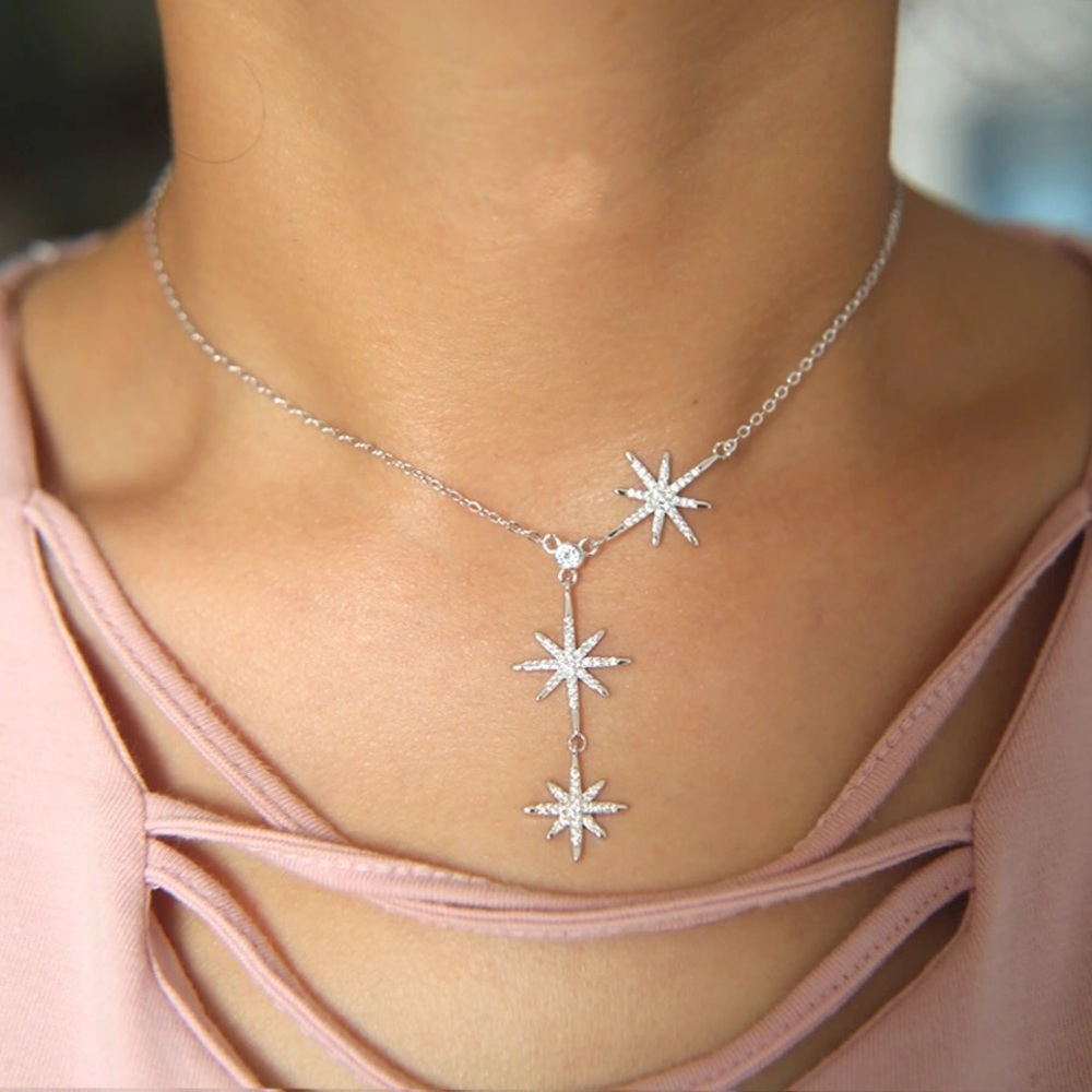 Crystal Star Choker Necklace